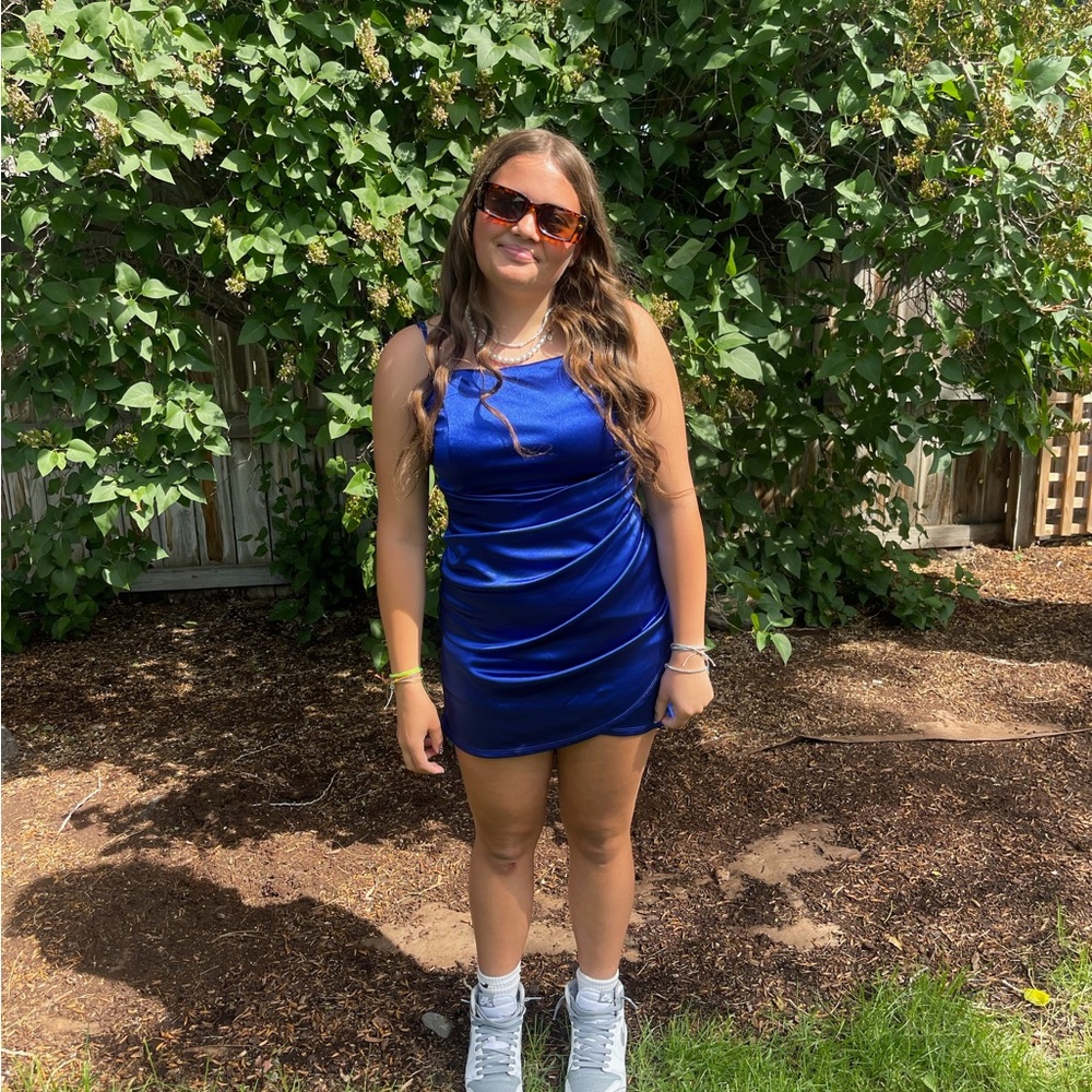 Royal Blue homecoming Mini Dress